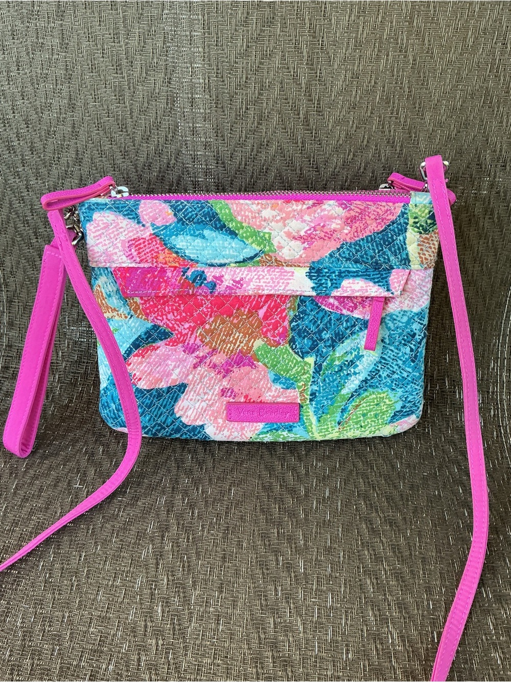 Vera Bradley Iconic Custom RFID Superblooms Double Crossbody Wristlet Bag